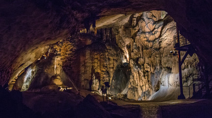 Fototapeta na wymiar the cave of Saint Marcel d Ardeche in France