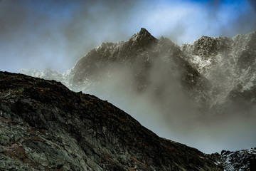 Mountain peaks with beautiful sky. High Tatry. Slovakia.