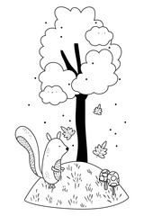 Isolated squirrel cartoon vector design