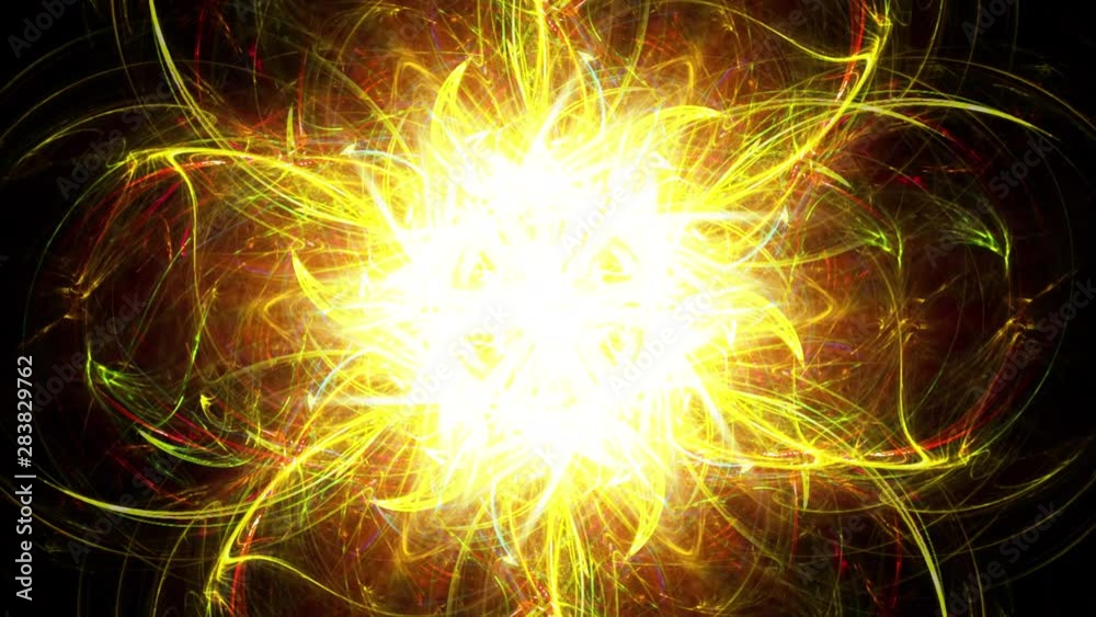 Canvas Prints fractal 2023: a solar fractal shines (loop).