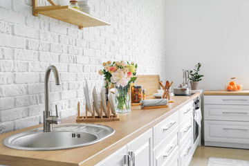 Stylish interior of modern kitchen