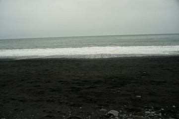 Black sand beach in southern Iceland