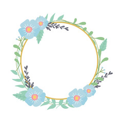 Fototapeta na wymiar Isolated flowers circle design vector illustration
