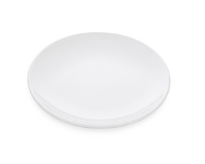 Empty white  plate isolated on a white background