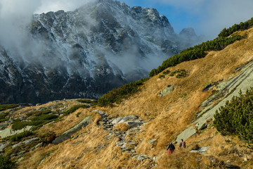 Mountain peaks with beautiful sky. High Tatry. Slovakia.