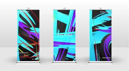 Vertical banner template design. can be used for brochures, covers, publications, etc. Colorful wave splash vector background design.