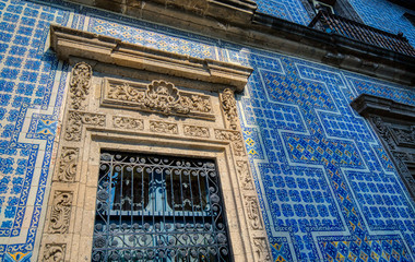 Mexico City streets in historic center near Zocalo Square