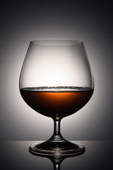 tears of brandy on the walls of a glass