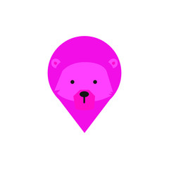 Cute Lion Face Emoticon Emoji Expression Illustration logo