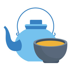 Obraz premium Teapot and tea drink in cup