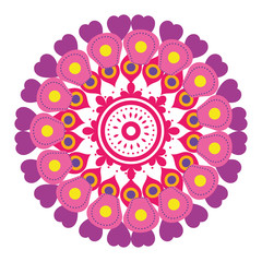 Mandale of bohemic and ornament concept