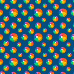 beach ball seamless pattern vector illustration background