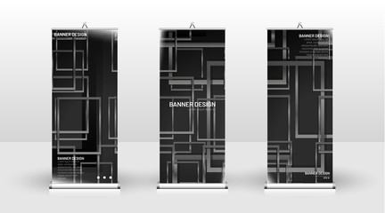 Vertical banner template design. can be used for brochures, covers, publications, etc. Geometric shapes vector design of modern backgrounds