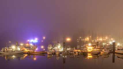 Fototapeta na wymiar Harbor Fog