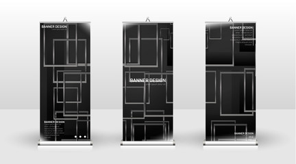 Vertical banner template design. can be used for brochures, covers, publications, etc. Geometric shapes vector design of modern backgrounds
