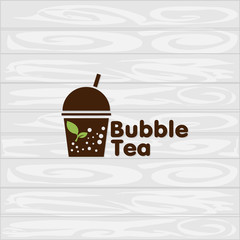 bubble tea logo icon graphic template