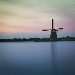 windmill at sunset