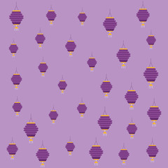 Chinese paper lantern hanging light background pattern