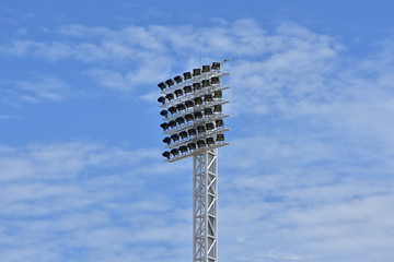 Lighting panel in the stadium and sky,Sport light