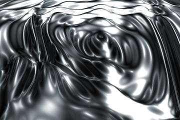 Liquid metal mercury silver ripple abstract background