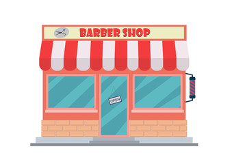 barber shop flat design