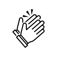 Clapping hand icon vector eps 10 design template