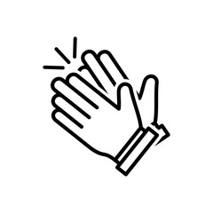 Clapping hand icon vector eps 10 design template