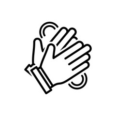 Fototapeta premium Clapping hand icon vector eps 10 design template