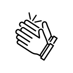 Clapping hand icon vector eps 10 design template