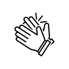 Fototapeta premium Clapping hand icon vector eps 10 design template