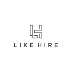 Logo inspiration modern for initial LH logo design illustration