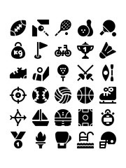 sport glyph icons