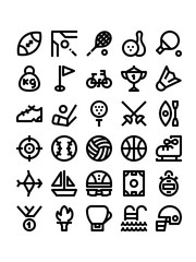 sport outline icons
