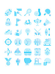 sport gradient flat icons