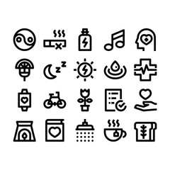 wellness outline icons