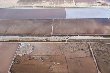 harvesting salt, salt drying beds