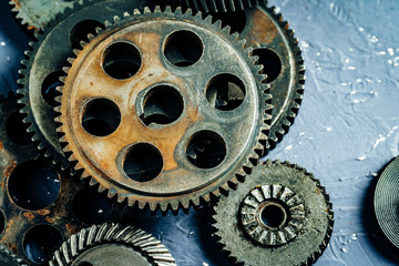 Gears from an old industrial machine
