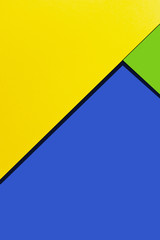 Geometric minimalistic bright colors background with hard shadows.