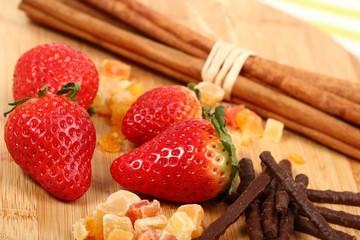 Chocolate, Strawberry, Candied Fruits and Cinnamon