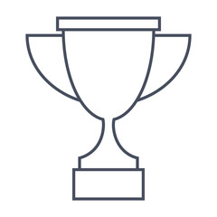 Champion golden trophy cup for winner, outline icon