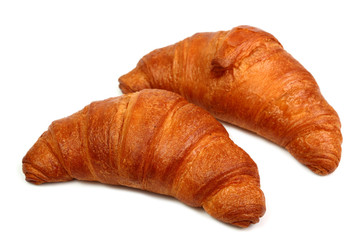 fresh and tasty croissant isolated on white background