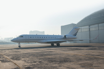 Fototapeta na wymiar Business jet plane on the ground.