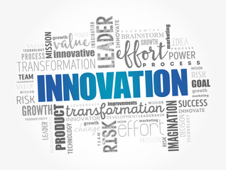 INNOVATION word cloud collage, business concept background