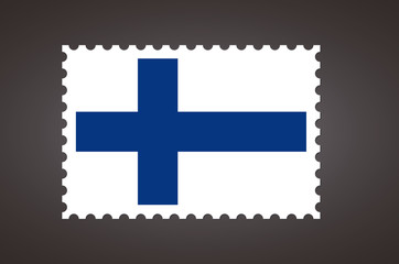 Vector letter stamp flag of FI. Flag of Finland.