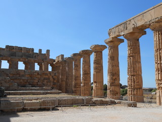 Obraz premium selinunte, sicilia, sicily, tempel, temple, tempio