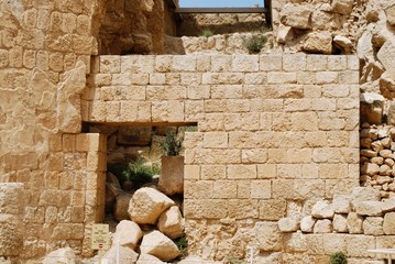 wall and fallen rocks at The Herodium