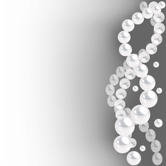 Vector background with pearl waves border.