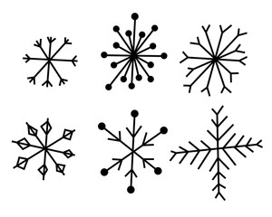 Obraz premium Christmas and New Year winter icons: thin monochrome icon set, black and white kit. Happy, holiday, crlrbration