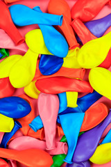 Many colorful balloons background. Bright abstract background.
