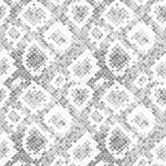 Gray realistic snake skin texture, detailed seamless pattern